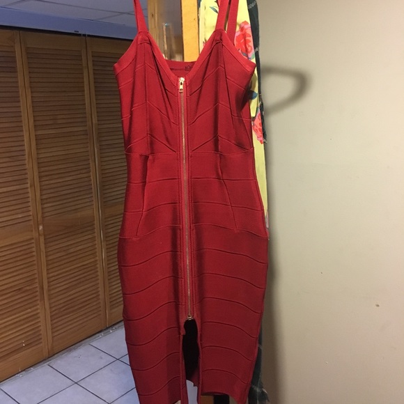 Sexy bodycon dress red - Picture 2 of 3
